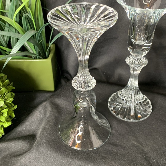 Set of 2 Mikasa “The Ritz” crystal candle holders / candlesticks - Picture 6 of 8